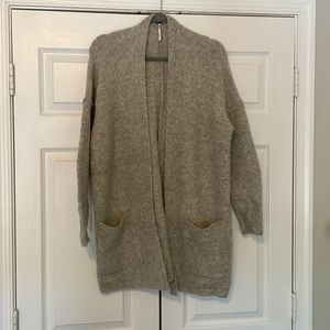 Free People taupe cardigan